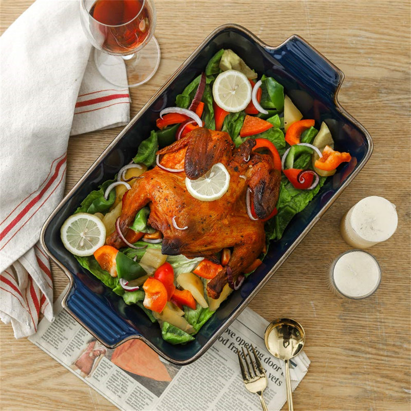 Aegean Blue Ceramic 9x13 Rectangular Baking Dish