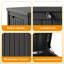 Boîte de rangement extérieure 200 gallons, boîtes de rangement extérieures en résine imperméable, contenant verrouillable pour outils de jardinage, coussins intérieurs, accessoires-134231874