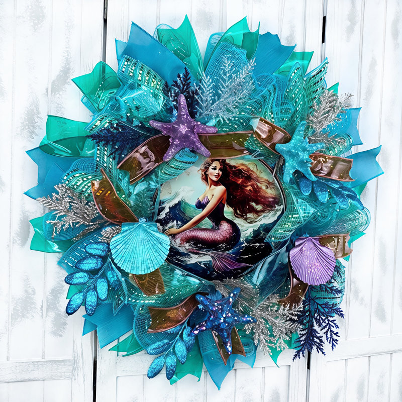 Couronne de sirène en faux vitrail