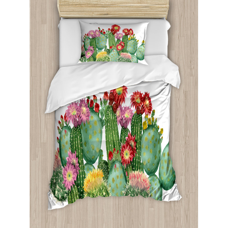 Farmhouse / Country Polyester Floral Duvet Cover, Twin