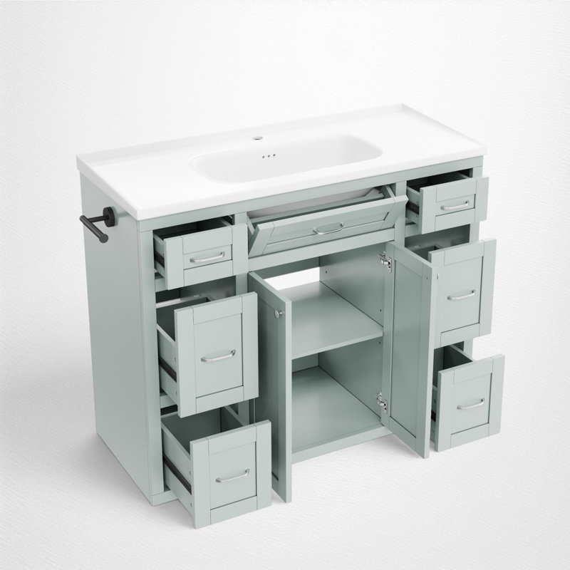 Ensemble de meuble-lavabo simple 36 po Debie, Gris