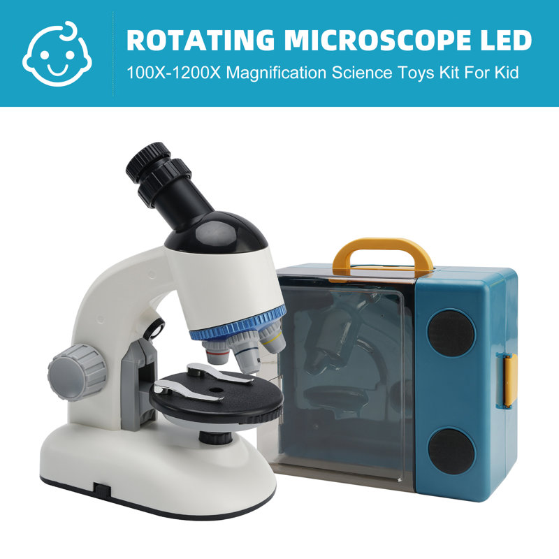 Microscope Educational Science Toy Set, White