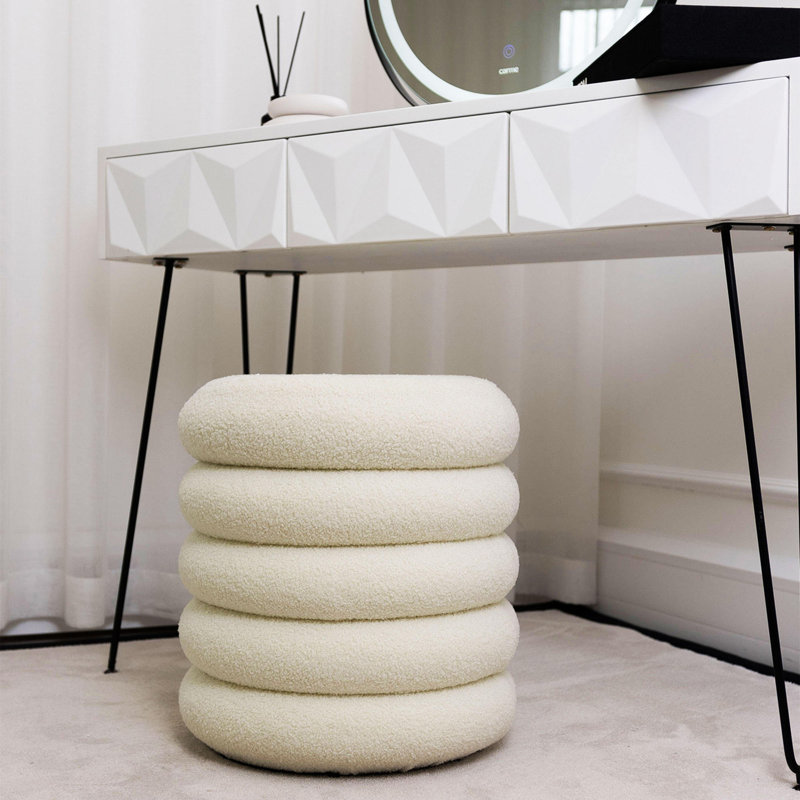 39cm Wide Pouffe Ottoman with Storage