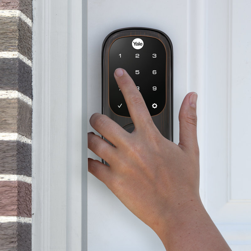 Pêne dormant à écran tactile Assure Lock avec ZigBee, Bronze huilé