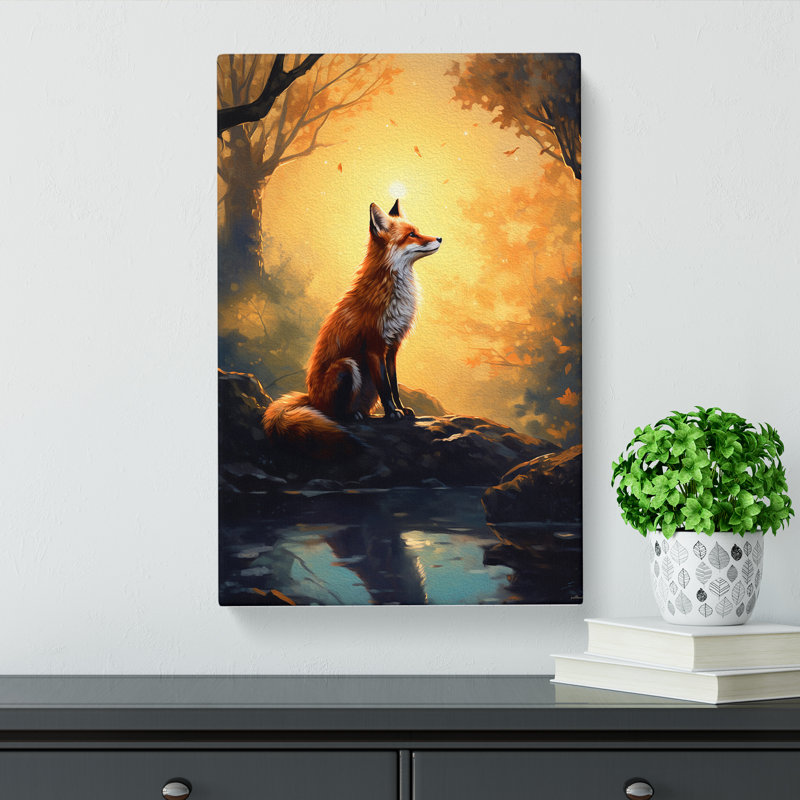 Fox Romanticism - Wrapped Canvas Print, 60cm H x 40cm W x 3cm D