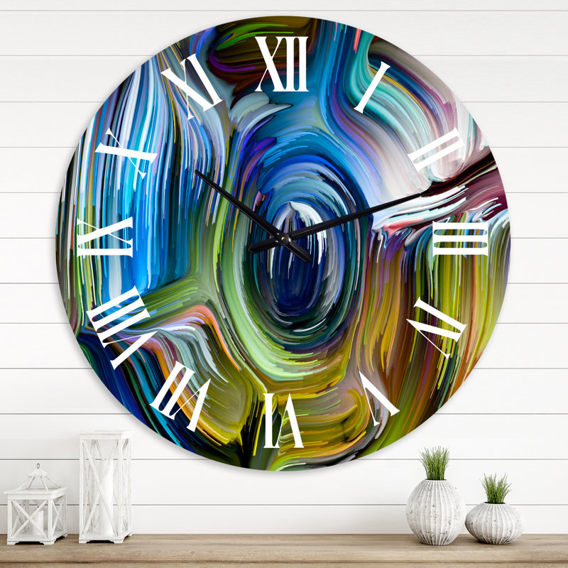 Color Fusion - horloge murale moderne, Surdimensionné