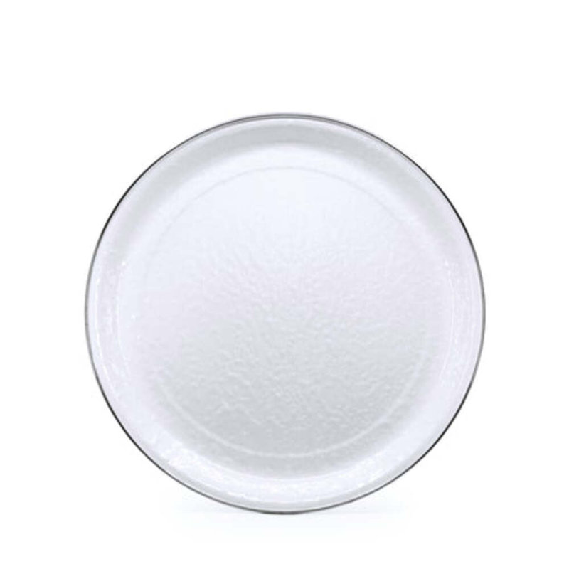 Swirl Tray, Medium 15.5" Tray, Solid White Textured