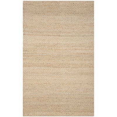Borrego Natural Fiber Hand Woven Jute Chevron Rug