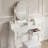 Princess Vanity Desk With Cushioned Stool & LED Mirror - For Bedroom Makeup Organization-7376968