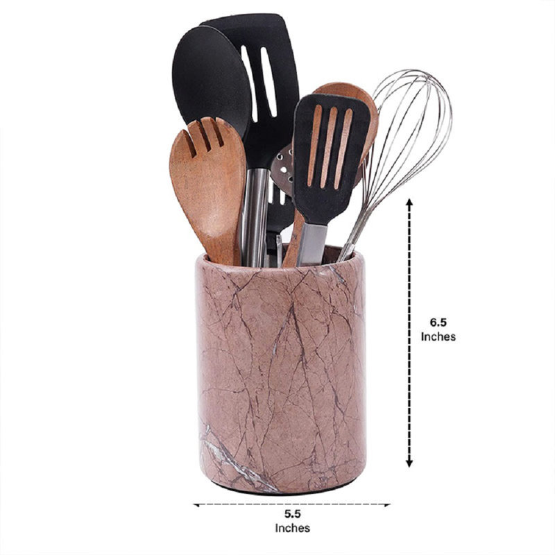 1 pot à ustensiles rond en marbre