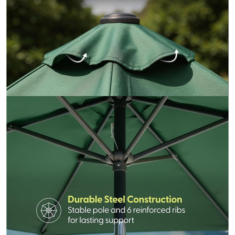 Beach Parasol, 236cm W x 180cm D, Green