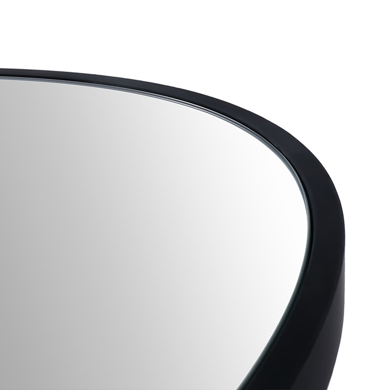 Damius Metal Flat Wall Mirror, Matte Black