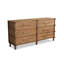 Commode en bois massif rustique, rangement multi-tiroirs