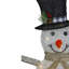 Décoration de Noël 49 po blanc et noir avec bonhomme de neige et lumières DEL