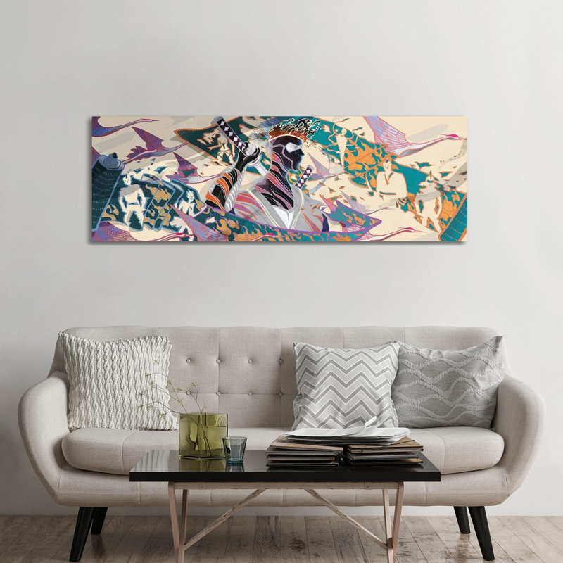 " Ninja " by Sija Hong Painting Print, 24" H x 72" W x 1.5" D, Wrapped Canvas