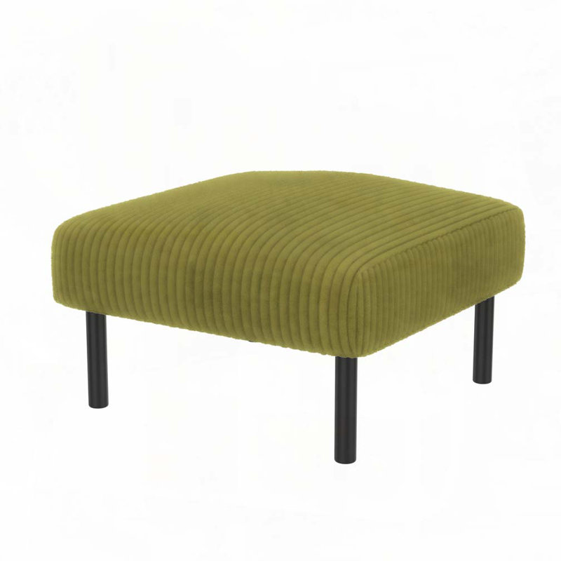 Small Ottoman Footstool With Legs, Corduroy Fabric Ottoman Foot Stool With Soft Padded Seat, Square Footstool Footstool For Living Room