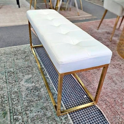 Rekan Faux Leather Upholstered Bench