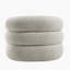Fauteuil bouclé gris Irma avec pivot