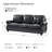Gerardo 85.5" Genuine Leather Traditional Rolled Arms Sofa With Nailhead Trims-1837468515