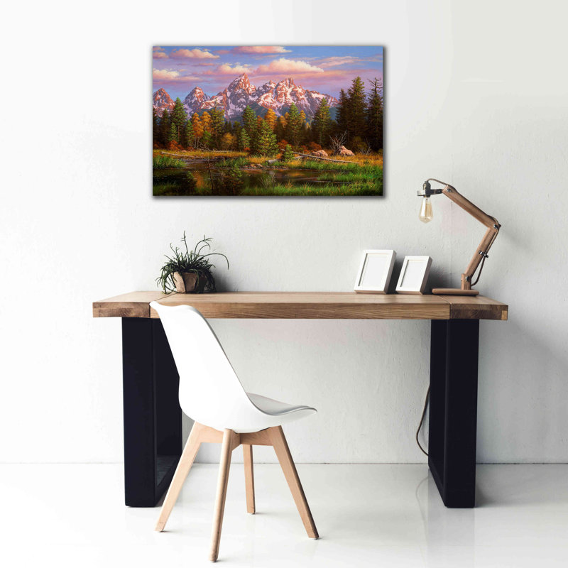 «Harmonious Retreat» par R. Hed, art mural sur toile, H 26 po x l 40 po x P 1,5 po