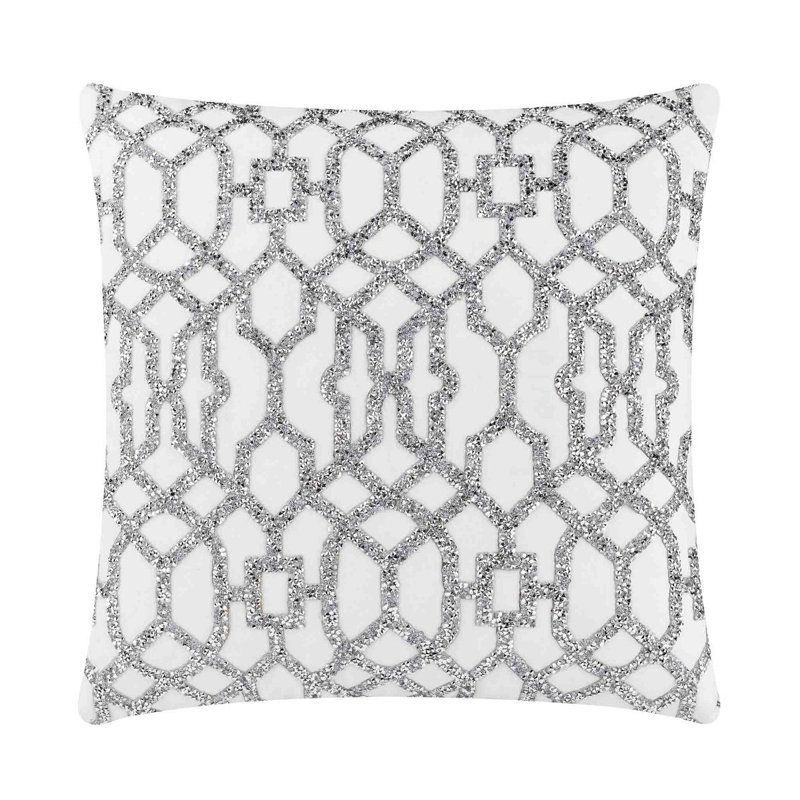 Coussin Sparkles Home Insertion de plumes | 16 x 16 blanc