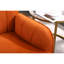 Fauteuil Comfy en velours orange vif - offre une option de sièges confortables. Fauteuil de style Mid-Century moderne, fontaine, pieds dorés, assemblage facile pour différents espaces (orange-472530137