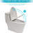 Ceramic Toilet With Skirted Bowl And Peaceful Seat One 360-Degrees Cleaning