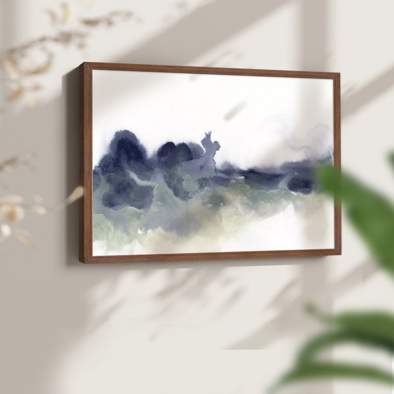 «Lake Fog I», reproduction encadrée, H 11 po x l 14 po, Noyer