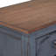 Commode 9 tiroirs, aucun assemblage requis, finition bleue en velours côtelé