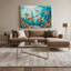«Hawaiian Natation Turtles», art mural sur toile verte-34466066