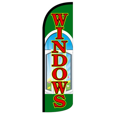 Double Sided 138'' H x 38'' W Polyester Feather Banner