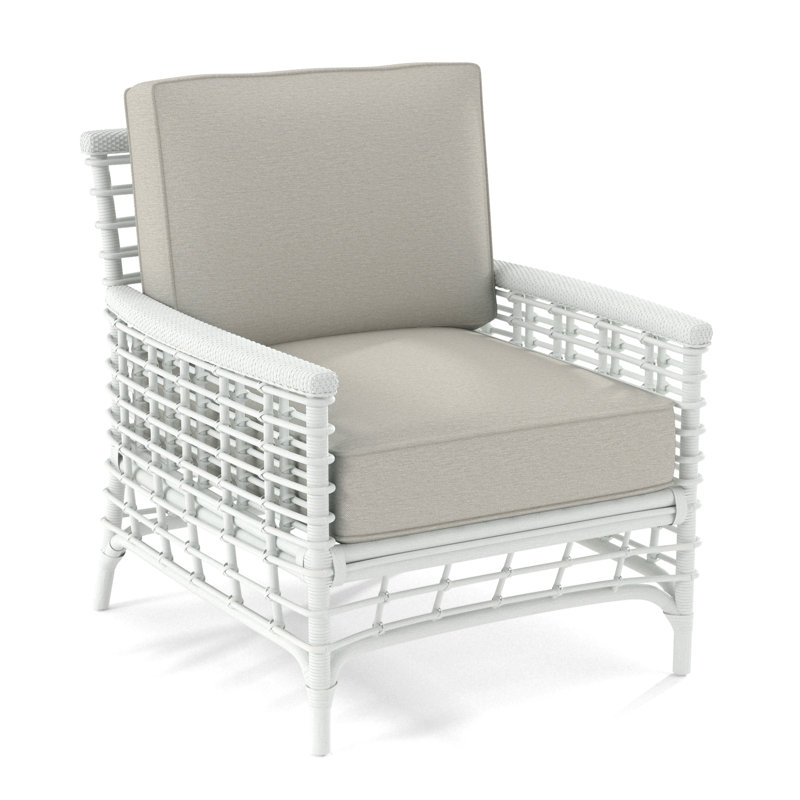 Bridgehampton Armchair, White Performance Fabric; 0851-94, Frost White