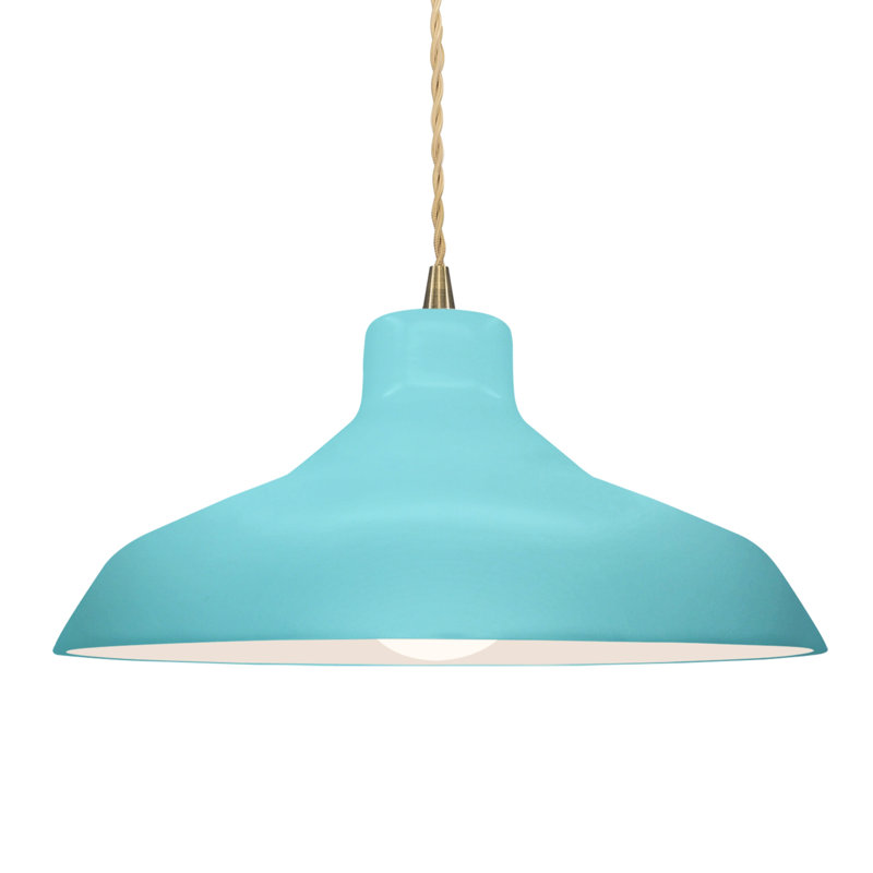 Fallon - Light Dome Pendant, 7.5" H x 15.5" W x 15.5" D, Reflecting Pool, Antique Brass
