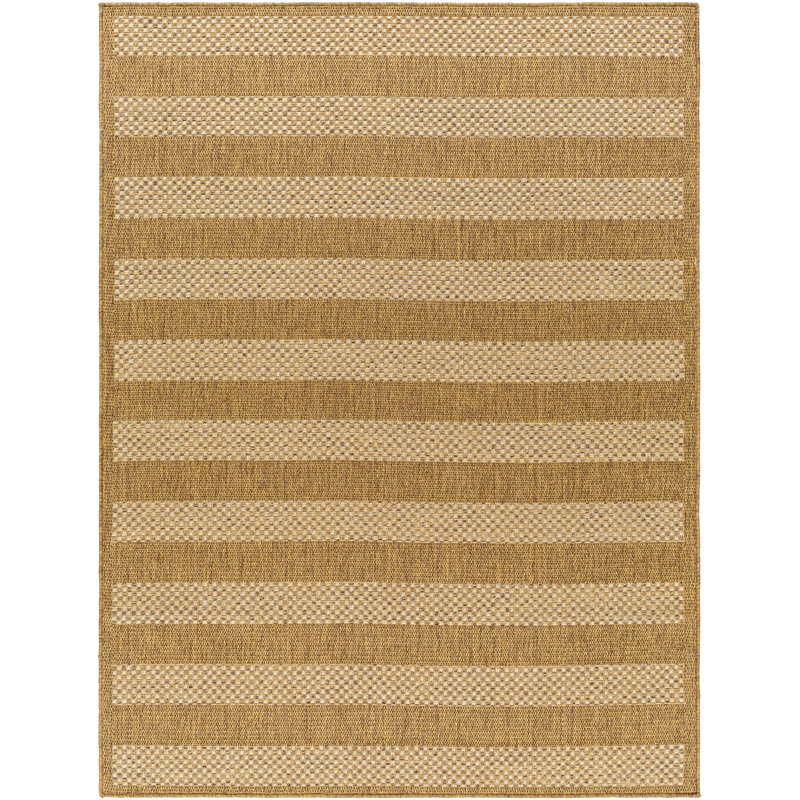 Indoor & Outdoor Jute-Look Striped Rug Tan/Brown, Rectangle 200 x 275cm