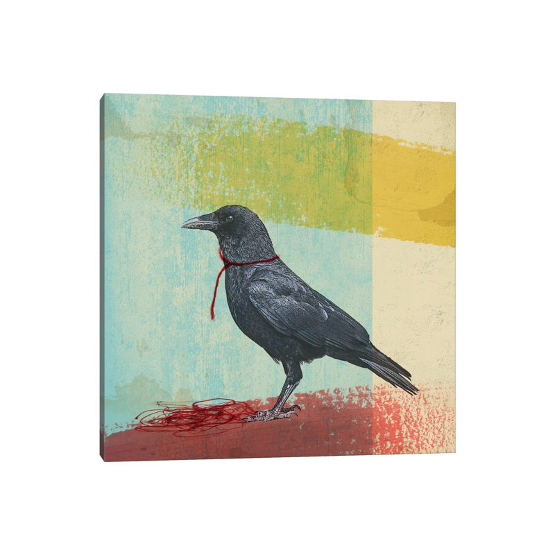 Crow Freedom by Vin Zzep - Wrapped Canvas Painting, 30.48 cm H x 30.48 cm W