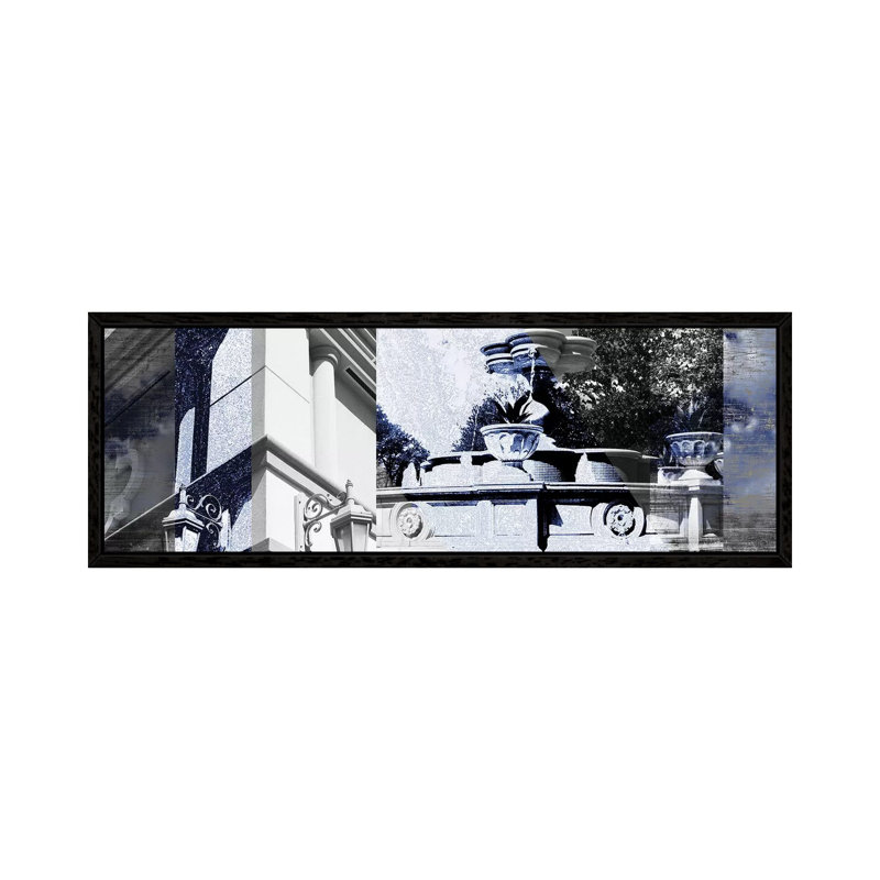 Architecture Collage II 1 Piece Panoramic Wall Art on Canvas, 121.92 cm H x 40.64 cm W, Black Framed