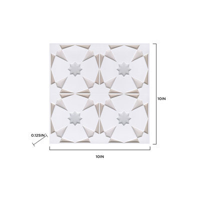 10'' W x 10'' L PVC Peel and Stick Field Tile