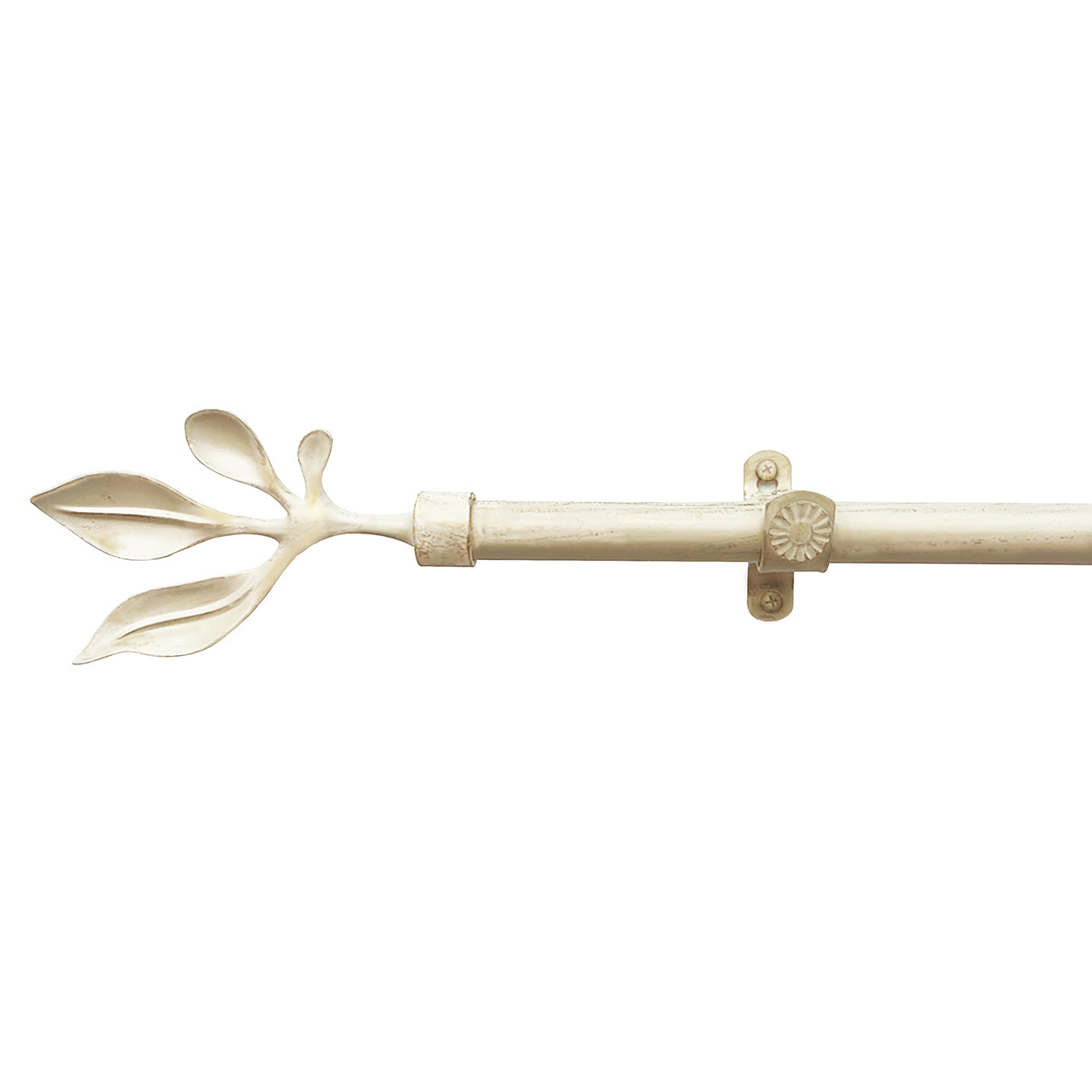 Winston Porter Reilika Metal Rod With PVC Finials Adjustable Single ...