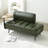 55"Inch Width Modern End Of Bed Bench,Green Faux Leather Upholstered With Side Table, 360-Degree Swivel Tray Couch,Entryway Ottoman,Window Bench With  Metal Legs For Bedroom, Living Room-1982082792