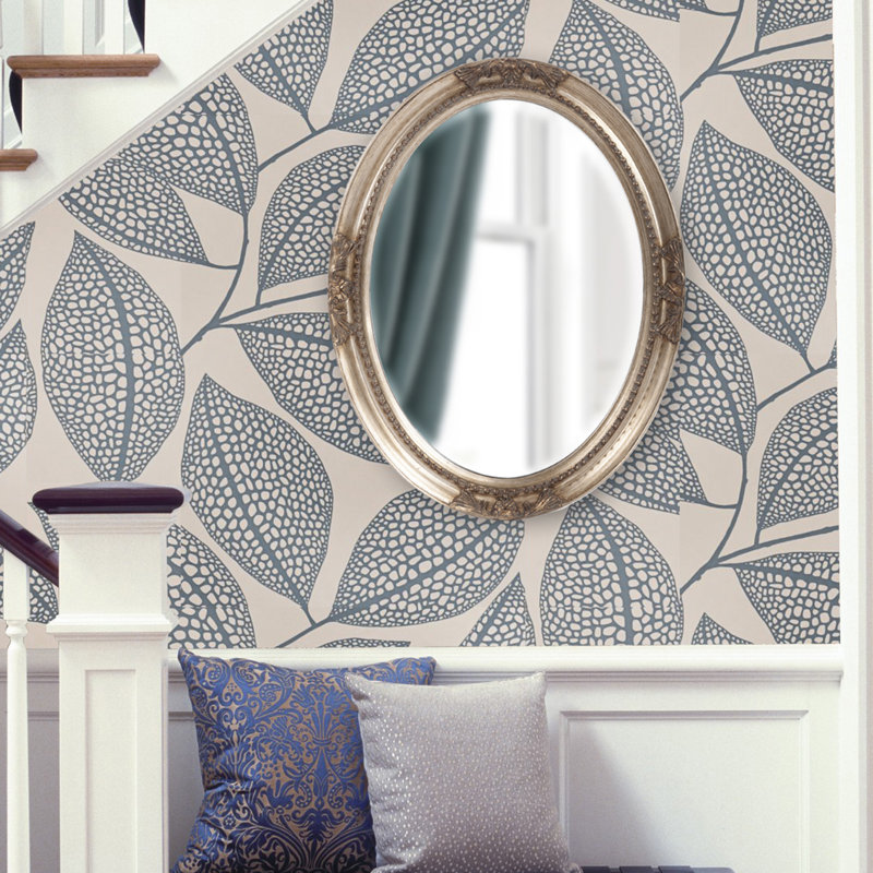 Traditional Beveled Wall and Accent Mirror, Antique Silver