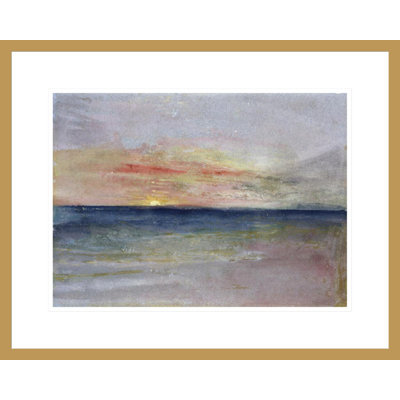 Coucher de soleil par Joseph Mallord William Turner, impression giclée sur cadre