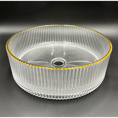 Timeless 14" Glass Circular Vessel Bathroom Sink