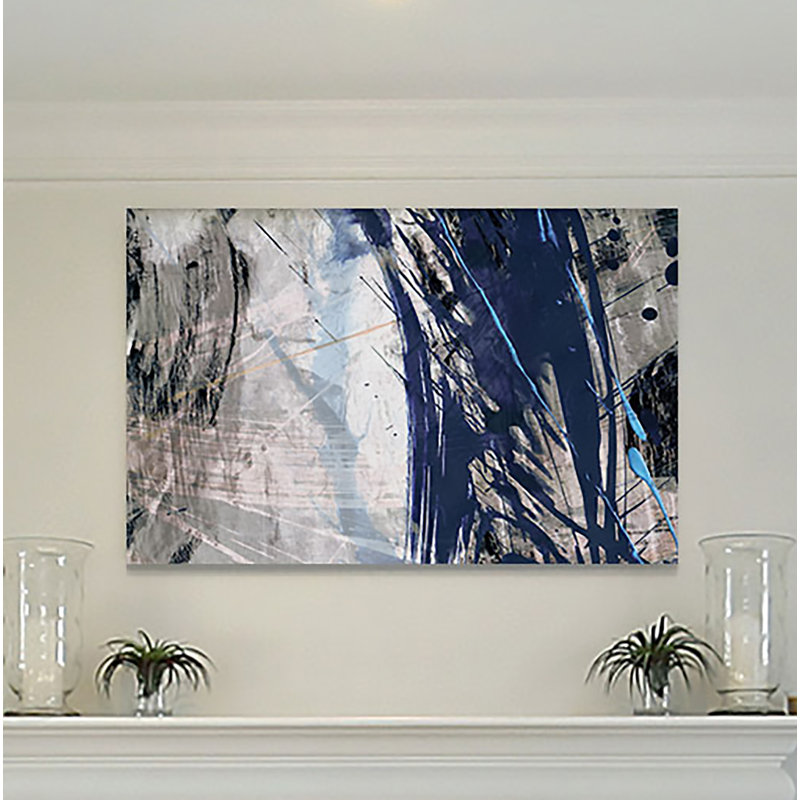 « blue noise ii », reproduction d’impression, H 18 po x l 27 po, Toile tendue, Sans cadre