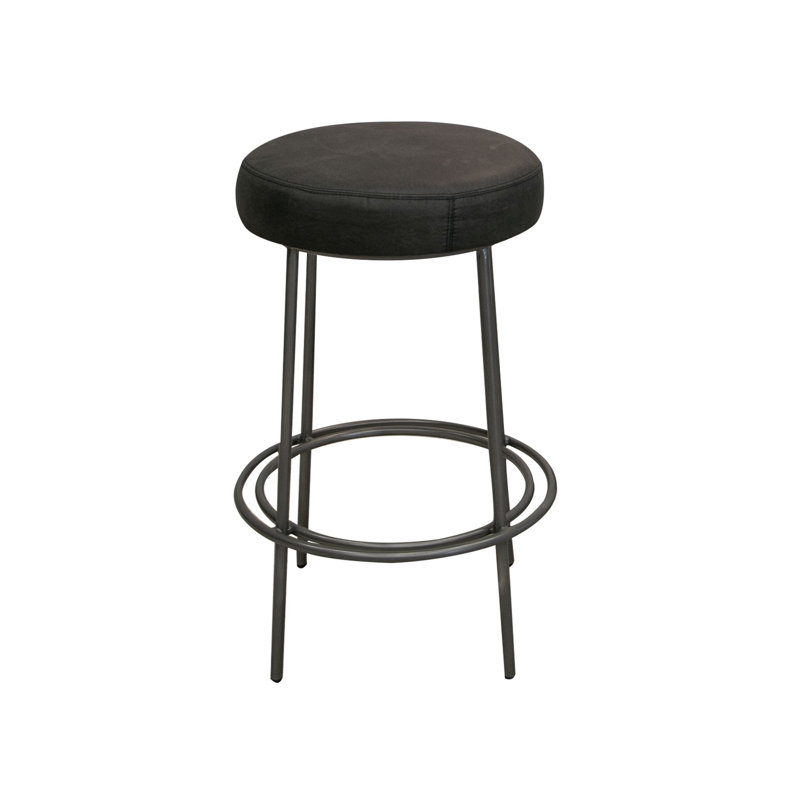Tabouret Frida, Tabouret de bar (siège d'une hauteur de 30 po), Polyester noir