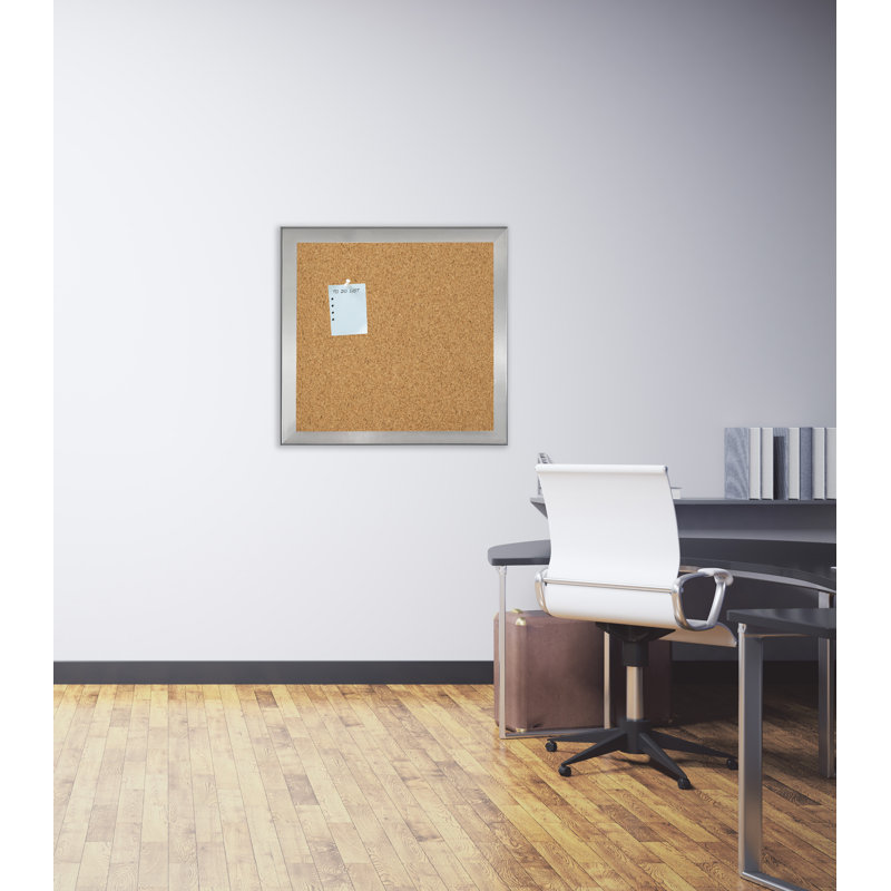 Linlin Rounded Wall Mounted Bulletin Board, 3' 4" H x 3' 4" W