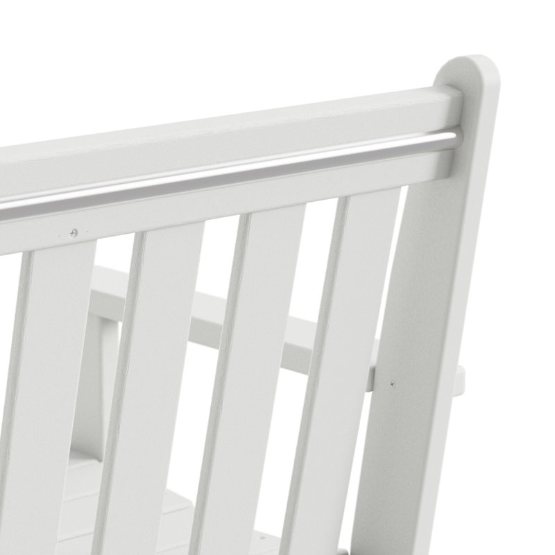 Banc de patio POLYWOOD Vineyard, H 35,25 po x l 48 po x P 24 po, Blanc