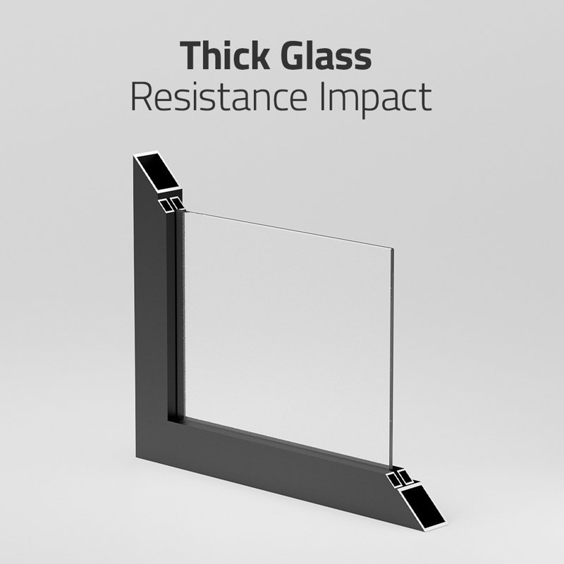 3 Lite Glass Black Steel Frame Prehung Interior Door with Handle Set