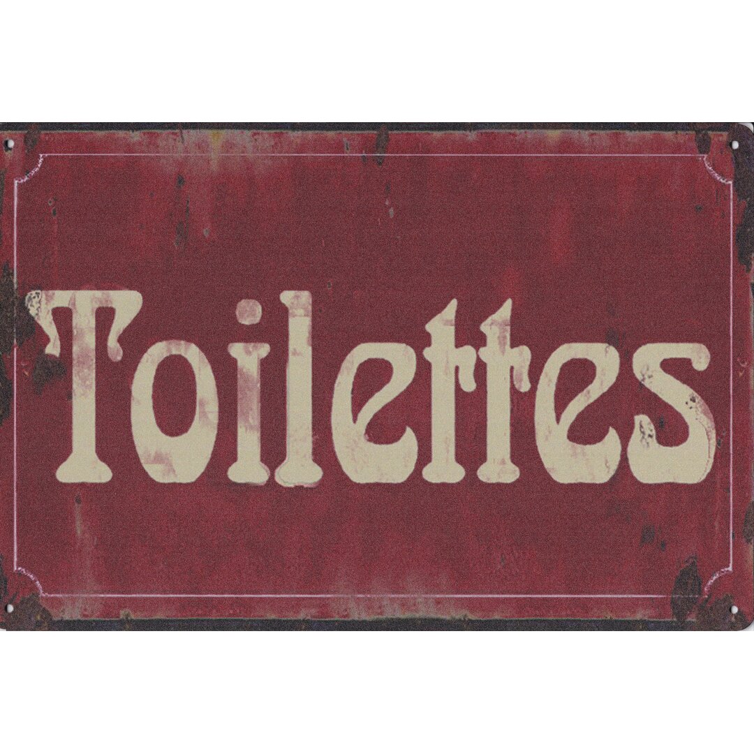 Blechschild Toilettes