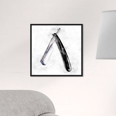 «Bath and Laundry Straight Razor 2 Barber», reproduction d'art sur toile tendue
