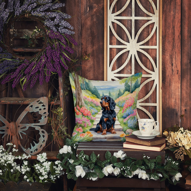 Coussin décoratif intérieur / extérieur Spring Path, H 14 po x l 14 po